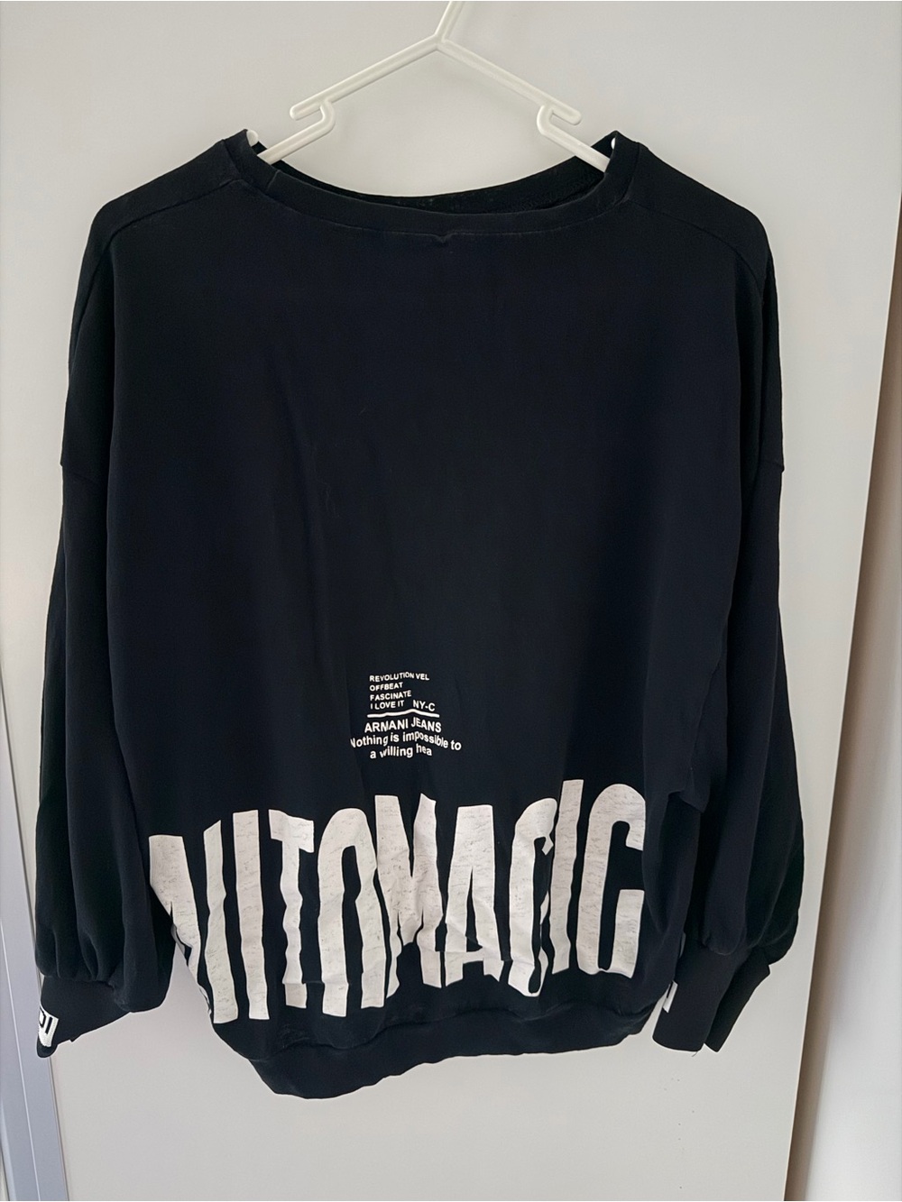 AUTOMAGIC Black Graphic Pullover - Picture 3 of 4